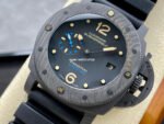 VS Factory Panerai Luminor Submersible 1950 3 Days PAM 00616 47mm Black Carbon Fiber Black Rubber Strap Black Dial - Image 3