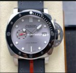 VS Factory Panerai PAM01681 Submersible QuarantaQuattro Luna Rossa 37th America's Cup 44mm Steel Canvas and Rubber Strap Silver Dial