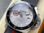 VS Factory Panerai PAM01681 Submersible QuarantaQuattro Luna Rossa 37th America's Cup 44mm Steel Canvas and Rubber Strap Silver Dial - Image 3