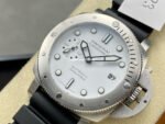 VS Factory Panerai Submersible Bianco PAM 02223 42mm Steel Rubber Strap White Dial - Image 3