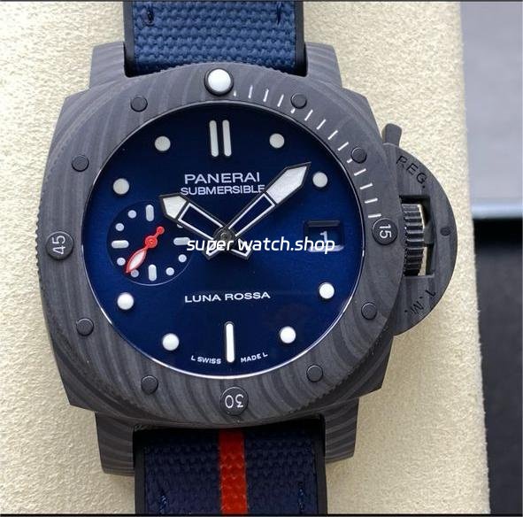 VS-Factory-Panerai-Submersible-Luna-Rossa-PAM1563-42mm-Carbon-Fiber-Rubber-Strap-Blue-Dial-1.jpg VS Factory Panerai Submersible Luna Rossa PAM1563 42mm Carbon Fiber Rubber Strap Blue Dial - Image 1