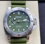 VS Factory Panerai Submersible PAM 01055 42mm Steel Verde Militare Green Rubber Strap Verde Militare Green Dial