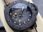 VS Factory Panerai Submersible Pam 1513 44mm Carbon Fiber Rubber Strap Black Dial - Image 2