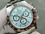 VS Factory Rolex Daytona 126506-0002 40mm Full Platinum Ice Blue Diamond Baguette Dial - Image 2