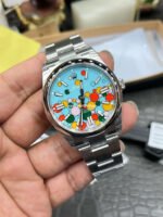 VS Factory Rolex Oyster Perpetual 126000-0009 36mm Bubbles Fringed Blue Dial - Image 5