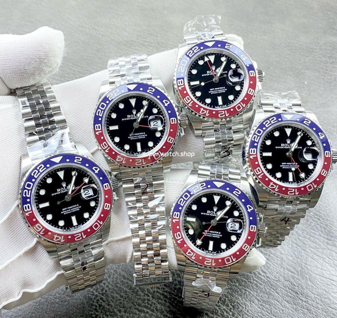 VS-Factory-Rolex-Pepsi-GMT-MASTER-II-Jubilee-126710BLRO-0001-40mm-Black-Dial-8.jpeg VS Factory Rolex Pepsi GMT-MASTER II 126710BLRO-0001 40mm Full 904L Black Dial Jubilee - Image 1