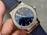 WWF Factory Hublot Classic Fusion Blue 542.NX.7170.LR 42mm Titanium Silicon Strap Blue Dial - Image 2