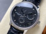 KM Factory Vacheron Constantin Patrimony 47200/000G-9019 White Gold Diamond Bezel Black Dial - Image 3