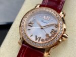 YF Factory Chopard Happy Sport 277473-5002 36mm Rose Gold Leather Strap Roman Numerals White Dial - Image 3