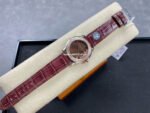 YF Factory Chopard Happy Sport 277473-5008 36mm Diamond Rose Gold Bezel Steel Leather Strap Roman Numerals Brown Dial - Image 4