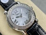 YF Factory Chopard Happy Sport 278475-3037 36mm Steel Leather Strap Roman Numerals White Dial - Image 2