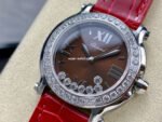 YF Factory Chopard Happy Sport 278475 36mm Steel Leather Strap Roman Numerals Brown Dial - Image 3