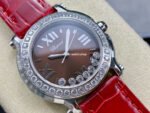 YF Factory Chopard Happy Sport 278475 36mm Steel Leather Strap Roman Numerals Brown Dial - Image 2