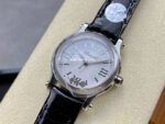 YF Factory Chopard Happy Sport 278590-3001 30mm Steel Black Leather Strap Roman Numerals White Dial - Image 3