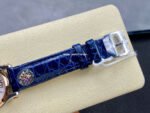YF Factory Chopard Happy Sport 278590-6001 30mm Rose Gold Bezel Steel Blue Leather Strap Roman Numerals White Dial - Image 8
