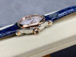 YF Factory Chopard Happy Sport 278590-6001 30mm Rose Gold Bezel Steel Blue Leather Strap Roman Numerals White Dial - Image 6