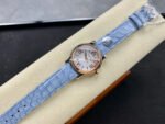 YF Factory Chopard Happy Sport 278590-6001 30mm Rose Gold Bezel Steel Sky Blue Leather Strap Roman Numerals White Dial - Image 4