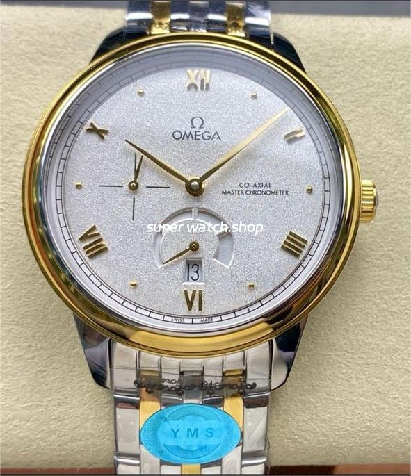 YMS-Factory-Omega-De-Ville-Prestige-434.20.41.21.02.001-41mm-Yellow-GoldSteel-Roman-Numerals-Silver-Dia-9.jpg YMS Factory Omega De Ville Prestige 434.20.41.21.02.001 41mm Yellow Gold Steel Roman Numerals Silver Dial - Image 1