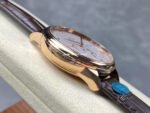 YMS Factory Omega De Ville Prestige 434.53.41.21.02.001 41mm Yellow Gold Leather Strap Roman Numerals Silver Dial - Image 5