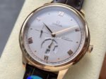 YMS Factory Omega De Ville Prestige 434.53.41.21.02.001 41mm Yellow Gold Leather Strap Roman Numerals Silver Dial - Image 3