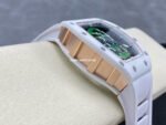 YS Factory Richard Mille RM052 44mm Ceramics&Titanium White Rubber Strap Green Skeletonized Skull Dial - Image 5