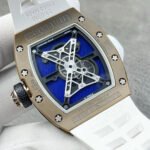 YS Factory Richard Mille RM52-05 43mm Carbon Fiber White Rubber Strap Skeletonized Dial - Image 7