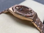 ZF Factory Audemars Piguet Royal Oak Lady 33mm Diamond Bezel Full Rose Gold Brown Dial - Image 5