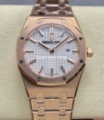 ZF Factory Audemars Piguet Royal Oak Lady 33mm Full Rose Gold Silver Dial