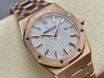 ZF Factory Audemars Piguet Royal Oak Lady 33mm Full Rose Gold Silver Dial - Image 2