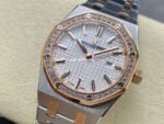 ZF Factory Audemars Piguet Royal Oak Lady 67651SR.ZZ.1261SR.01 33mm Diamond Bezel Rose Gold&Steel Silver Dial - Image 3