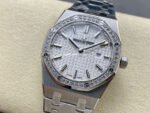ZF Factory Audemars Piguet Royal Oak Lady 67651ST.ZZ.1261ST.01 33mm Diamond Bezel Full Steel Silver Dial - Image 3