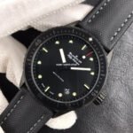 ZF Factory Blancpain Fifty Fathoms Bathyscaphe 5000-0130-B52A 43mm Ceramic Textile Strap Black Dial - Image 4