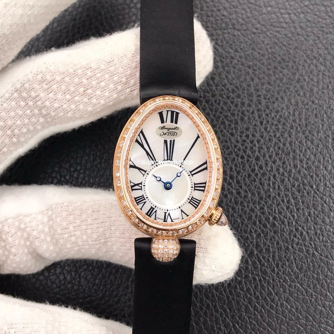 ZF-Factory-Breguet-Reine-de-Naples-8928br51844.dd0d-33-x-24.95mm-Rose-Gold-Leather-3.jpg ZF Factory Breguet Reine de Naples 8928br51844.dd0d 33 x 24.95mm Rose Gold Leather Strap Roman Numerals Mother Of Pearl Dial - Image 1