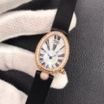 ZF Factory Breguet Reine de Naples 8928br51844.dd0d 33 x 24.95mm Rose Gold Leather Strap Roman Numerals Mother Of Pearl Dial - Image 3