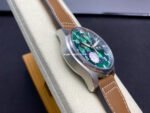 ZF Factory IWC Pilot Chronograph IW377726 43mm Steel Leather Strap Arabic Numerals Green Dial - Image 5