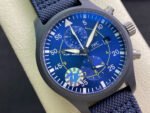 ZF Factory IWC Pilot Chronograph IW389008 44mm Ceramic Textile Strap Arabic Numerals Blue Dial - Image 2
