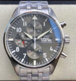 ZF Factory IWC Pilot Spitfire Chronograph IW377719 43mm Full Steel Arabic Numerals Grey Dial