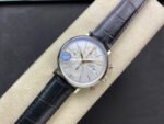 ZF Factory IWC Portofino Chronograph IW391031 42mm Steel Leather Strap Silver Dial - Image 4