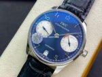 ZF Factory IWC Portuguese Automatic IW500112 42mm Steel Leather Strap White Eyes Arabic Numerals Blue Dial - Image 3