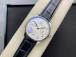 ZF Factory IWC Portuguese Automatic IW500704 42mm Steel Black Leather Strap Arabic Numerals Silver Dial - Image 4