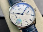 ZF Factory IWC Portuguese Automatic IW500705 42mm Steel Leather Strap Silver Arabic Numerals Dial - Image 2