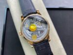 ZF Factory IWC Portuguese Automatic IW500713 42mm Rose Gold Leather Strap Arabic Numerals Blue Dial - Image 7