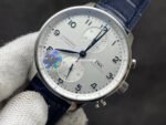 ZF Factory IWC Portuguese Chronograph IW371605 40mm Steel Leather Strap Silver Arabic Numerals Dial - Image 3