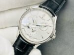 ZF Factory Jaeger-LeCoultre Master Geographic Q1428421 39mm Steel Leather Strap Silver Dial - Image 3