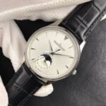 ZF Factory Jaeger-LeCoultre Master Ultra Thin Moon Q1258420 39mm Steel Leather Strap Silver Dial - Image 4