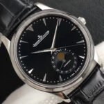 ZF Factory Jaeger-LeCoultre Master Ultra Thin Moon Q1368470 39mm Steel Leather Strap Black Dial - Image 2