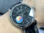 ZF Factory Patek Philippe Calatrava 5153G-001 38mm White Gold Leather Strap Black Dial - Image 4