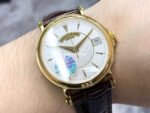 ZF Factory Patek Philippe Calatrava 5153J-001 38mm Yellow Gold Leather Strap Silver Dial - Image 4