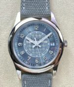 ZF Factory Patek Philippe Calatrava 6007A-001 40mm Steel Canvas Strap Blue Dial