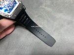 ZF Factory Richard Mille RM 055 42.7mm Carbon Fiber Black Rubber Strap Skeletonized White Dial - Image 9